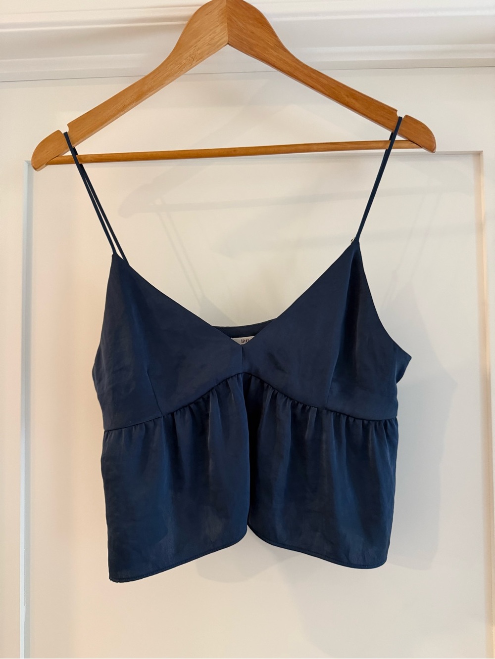 Navy Satin Little Moon Cami Top